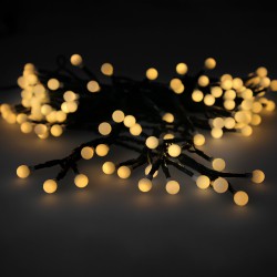 Guirnalda Luces Navidad Esfera 120 Leds Luz Blanco Calido. Uso en Exteriores / Interiores Ip44