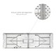 Mesa Plegable Rectangular HDPE 244x76x74 cm. Color Blanco