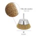 Cepillo Acero Latonado Para Taladro Taza Ø 50 mm. Espiga 1/4" Cepillo Taladro Alambre Latón, Cepillo Limpieza, Cepillo Pulir.
