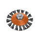 Cepillo Oblicuo Con Alambre De Acero Trenazdo Rosca M14, Ø 100 mm. Alambre de Ø 0,30 mm.