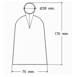 Organizador de Plastico Para Cajones "System Nº6" 7,5x23x5 cm.