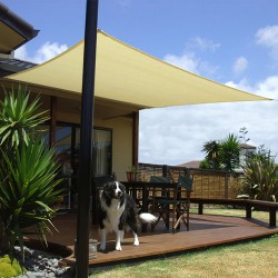 Toldo Vela Sombra Jardin Cuadrada 3,6x3,6 metros Beige