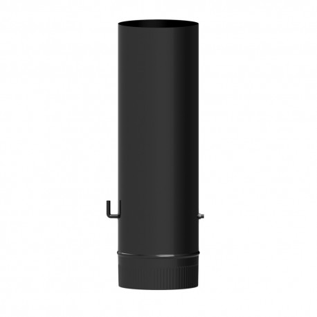Wolfpack Tubo de Estufa Acero Vitrificado Negro Ø 150 mm. Con llave Estufas de Leña, Chimenea, Alta resistencia, Color Negro