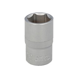 Llave Vaso 1/2" Hexagonal 17 mm. Perfil de 6 caras. Acero Cromo Vanadio, Aristas Redondas