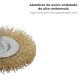 Cepillo Acero Latonado Para Taladro. Disco Ø 100 mm. Espiga 1/4" Cepillo Taladro Alambre Latón, Cepillo Limpieza, Cepillo Pulir.