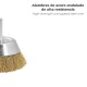 Cepillo Acero Latonado Para Taladro Taza Ø 50 mm. Espiga 1/4" Cepillo Taladro Alambre Latón, Cepillo Limpieza, Cepillo Pulir.