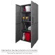 Armario Resina Alto 68x37x169 cm. Color Gris Oscuro