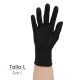 Guante Desechable Nitrilo Negro L 5,5 gms. Gruesos Caja 100 guantes.