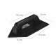Talocha Plastico Punta Mango Redondo 26 x 14 cm. Negro Con Alveolos