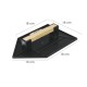 Talocha Plastico Punta Mango Madera 27 x 18 cm. Negro Con Alveolos.