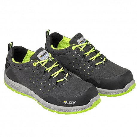 Deportiva Seguridad Maurer S1 Modelo Resia Antideslizante con Suela Resistente a los Hidrocarburos Talla 44.