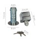 Candado Empotrar Llave Plana C-2 Macho