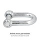 Grillete Recto Galvanizado 12 mm. 1/2" Uso Domestico