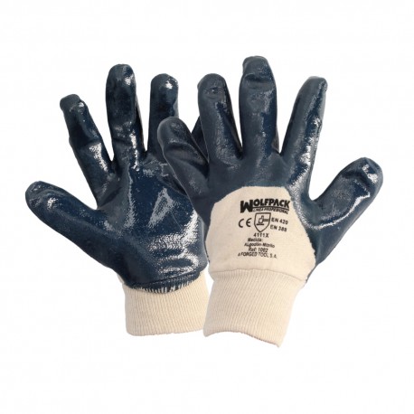 Guantes Nitrilo / Lona  Pesados Nimax 10" (Par)